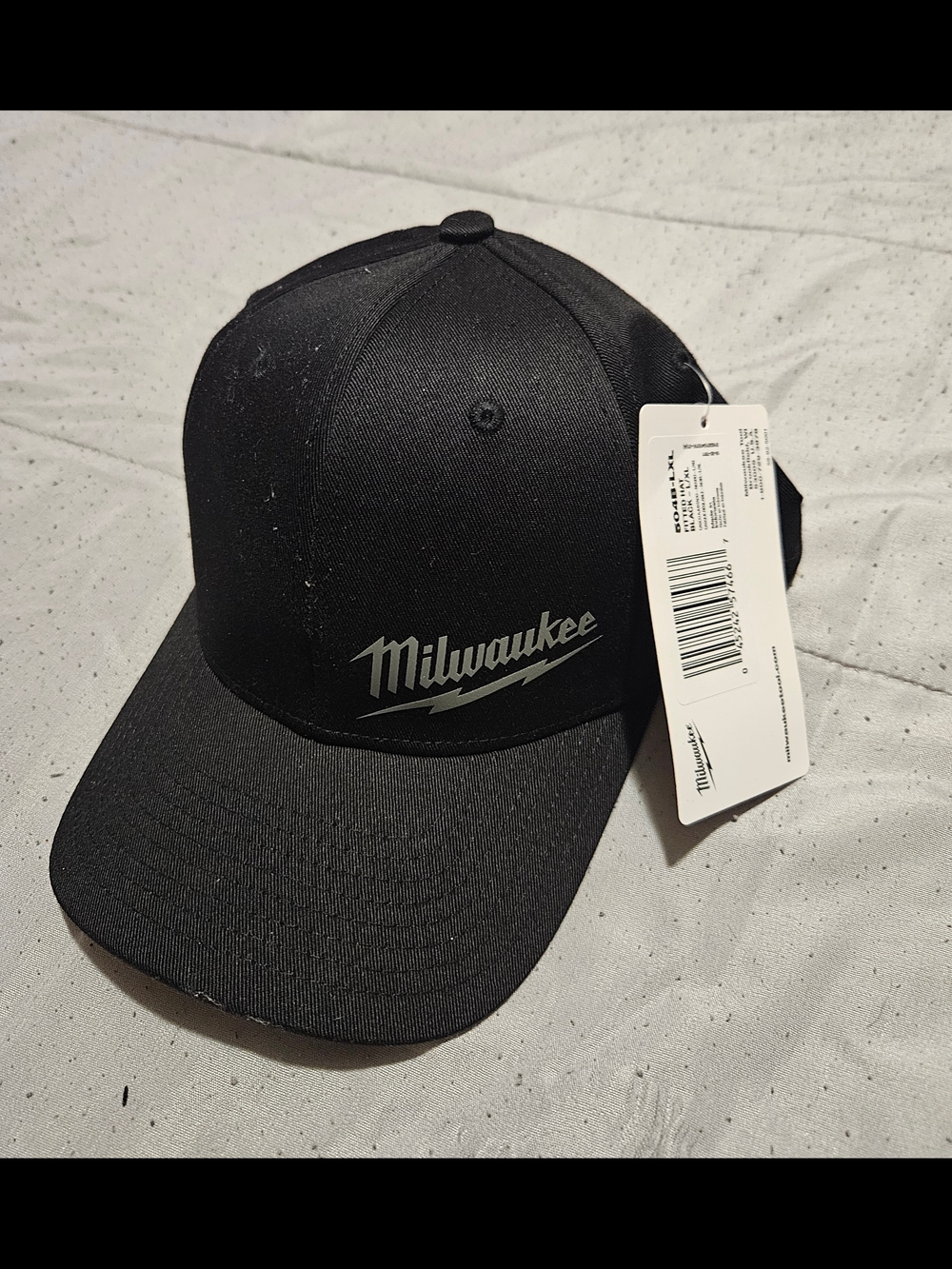 Milwaukee Black Script Logo Fitted Baseball Cap